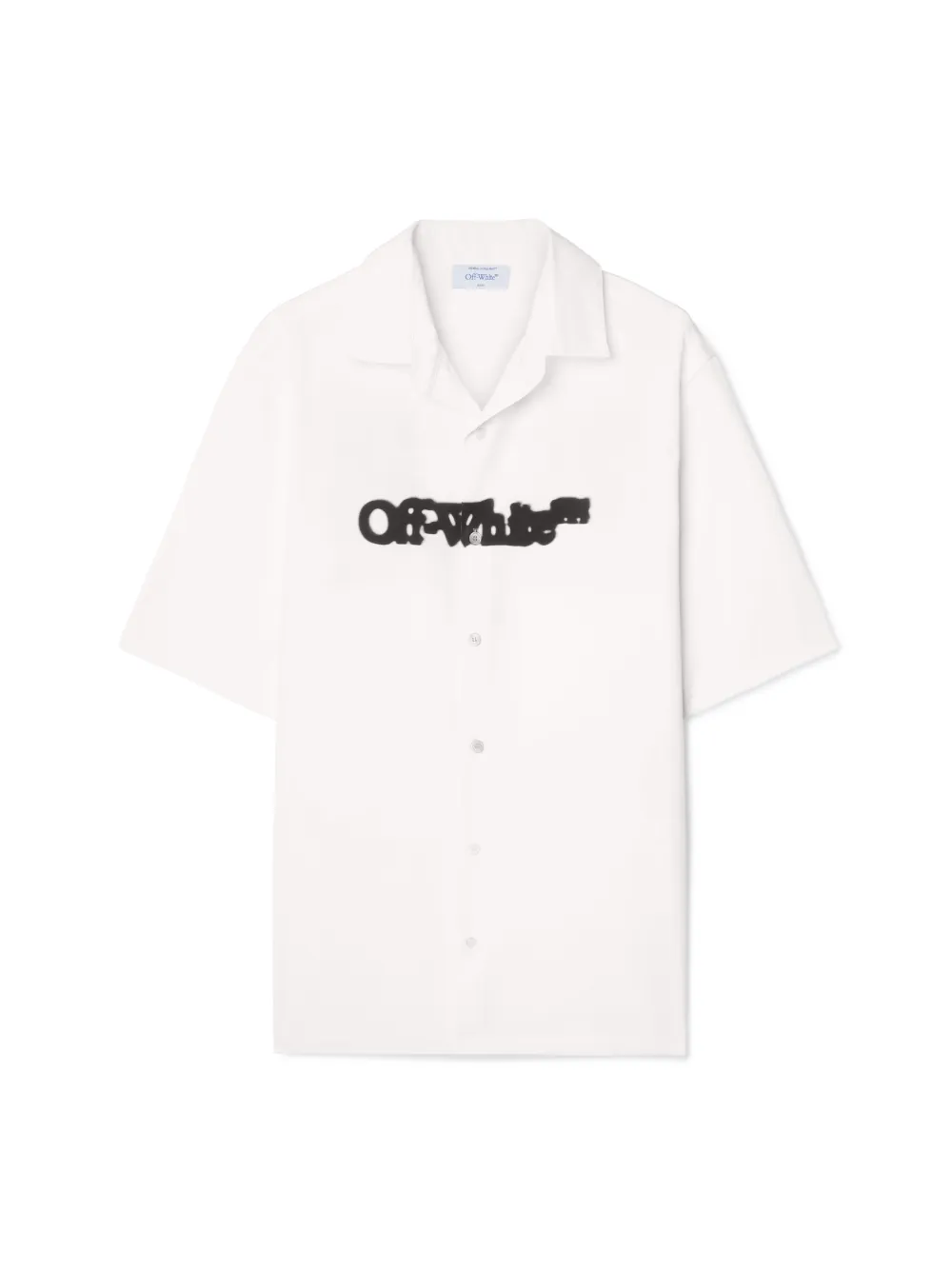Weißes Bowling-Shirt mit Spray-Pfeil