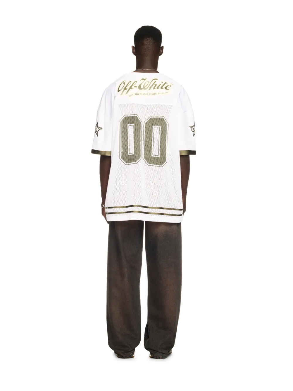 WEISSES ZERO-ZERO FUSSBALL T-SHIRT