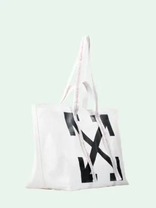 WHITE ARROWS TOTE BAG in white Off White Official ES