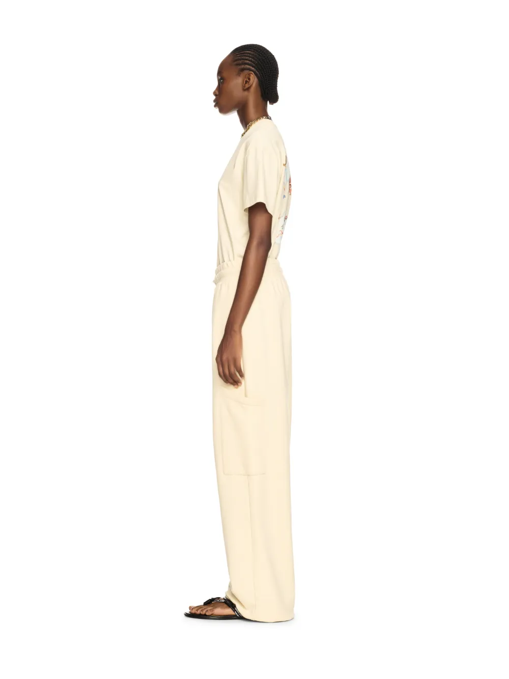 WHITE BOOKISH CARGO SWEATPANTS