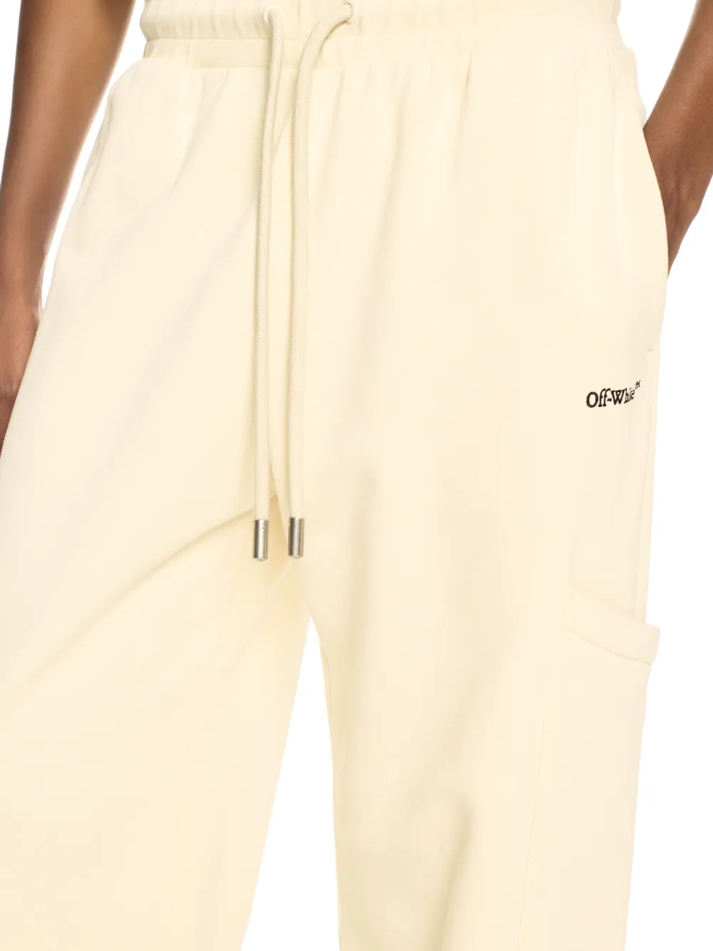 WHITE BOOKISH CARGO SWEATPANTS