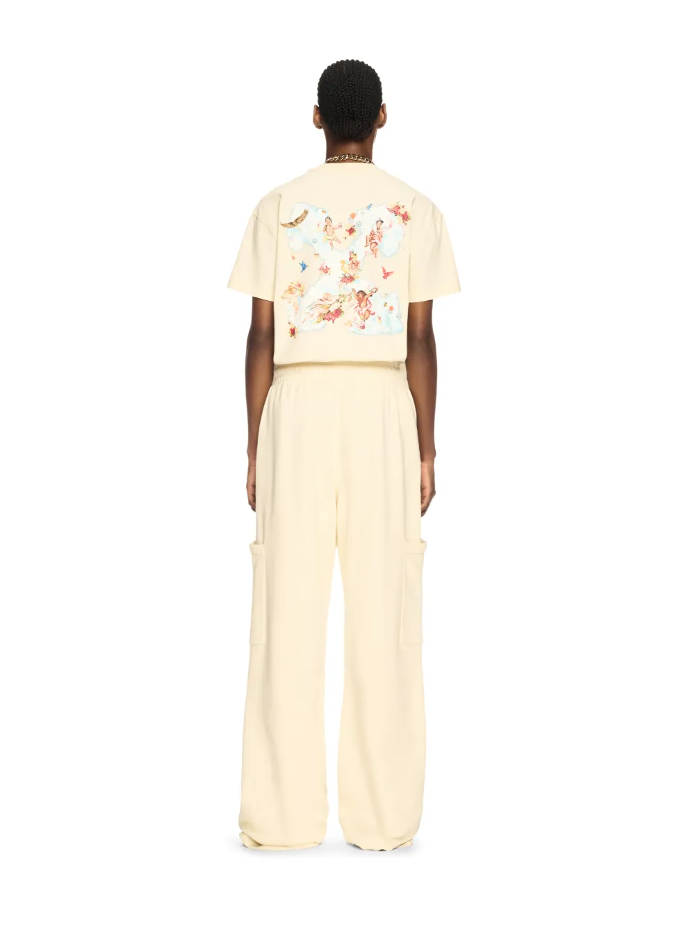 WHITE BOOKISH CARGO SWEATPANTS