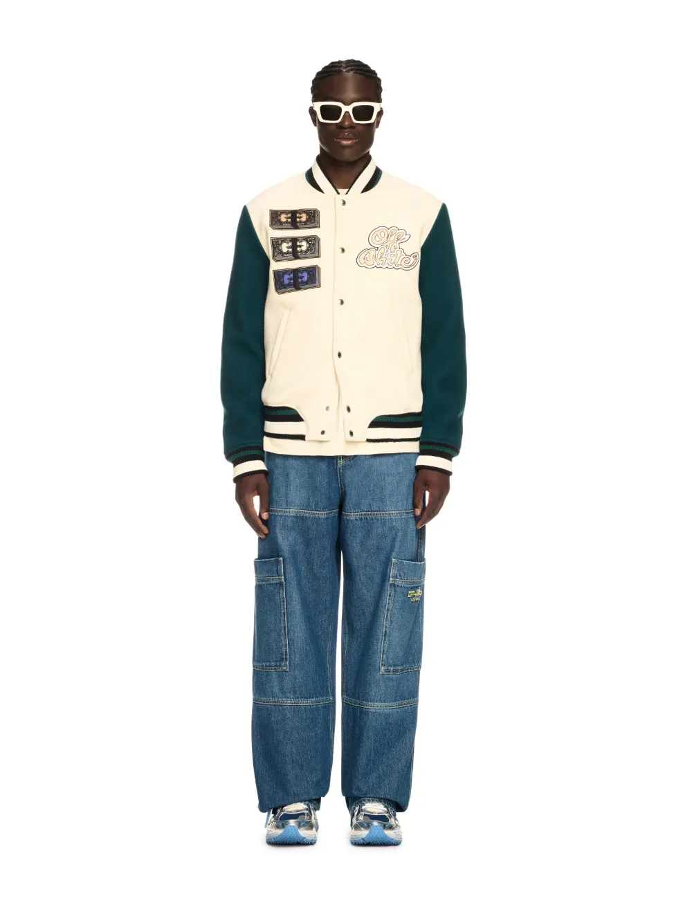 WHITE CASH VARSITY JACKET
