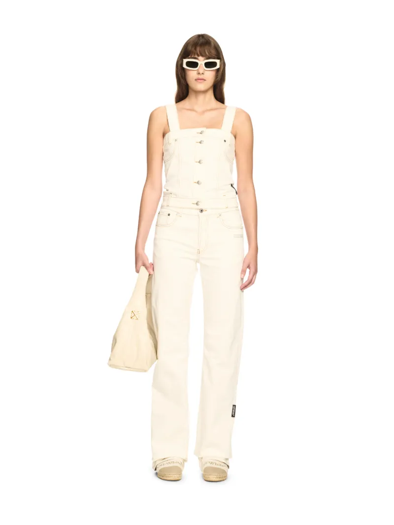 WHITE DENIM CORSET TOP