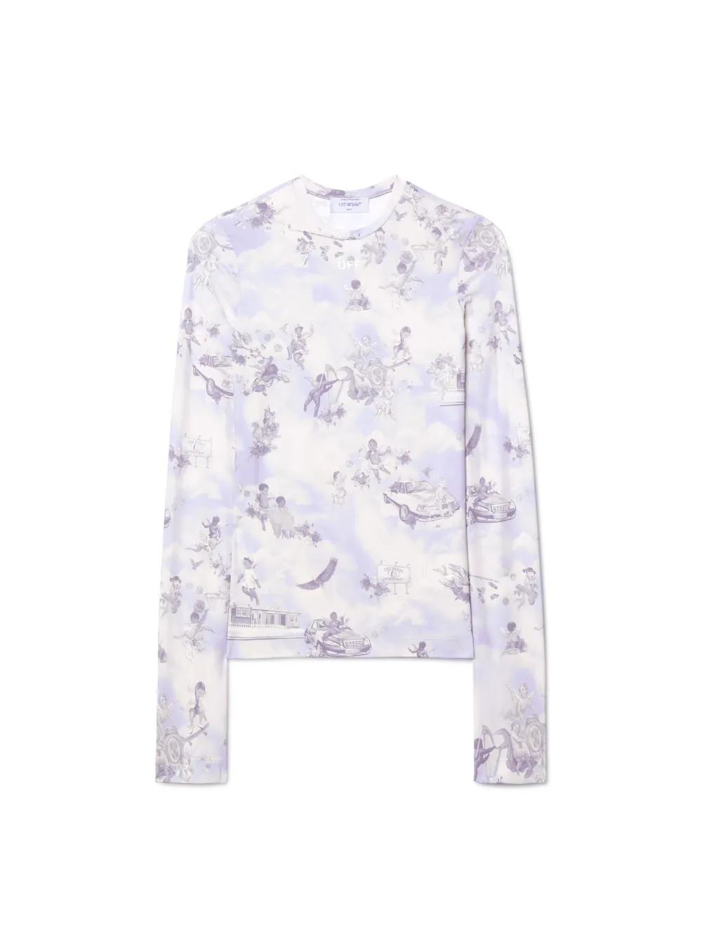WHITE FRESCO LONG-SLEEVED TOP