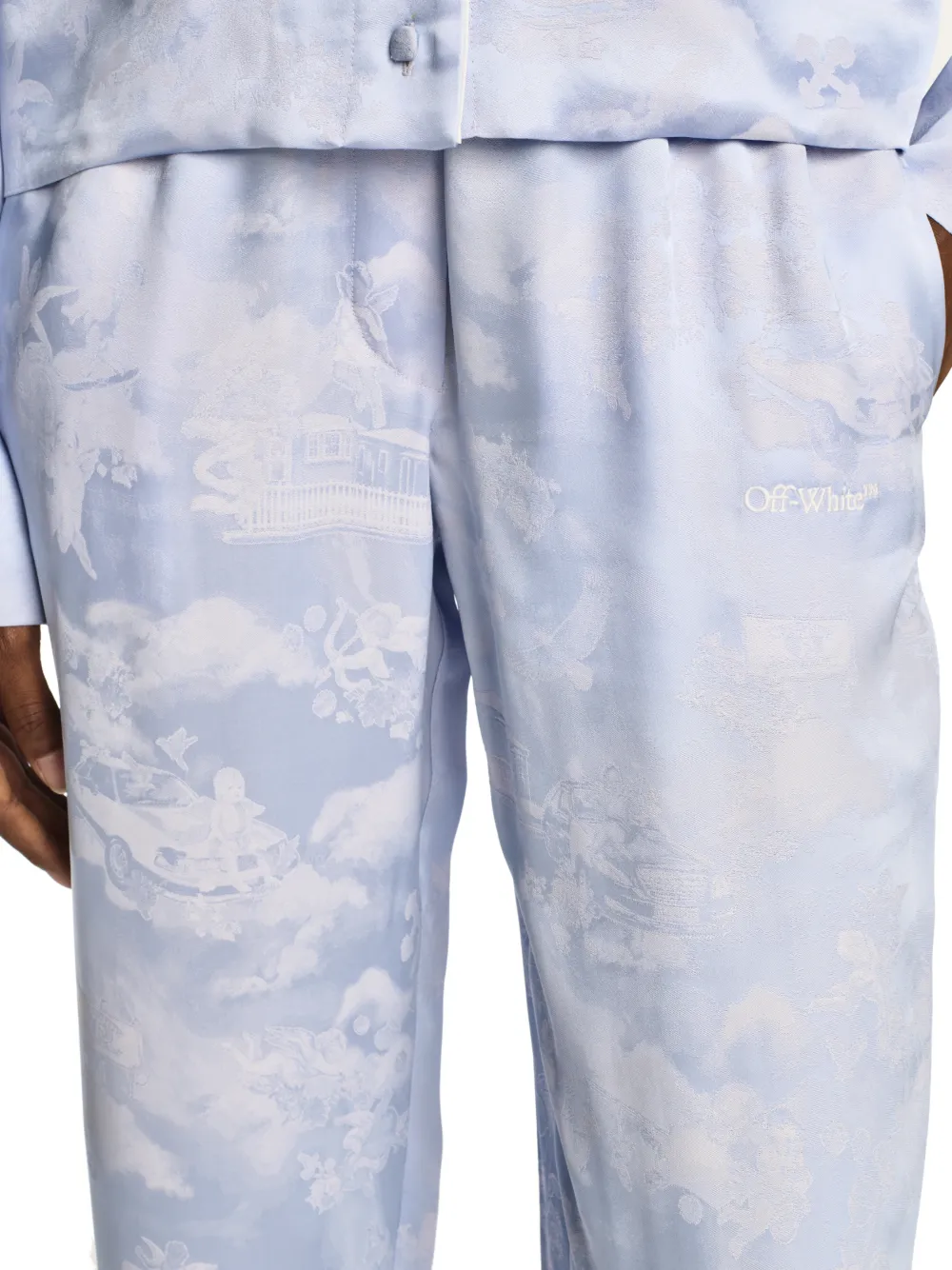 WHITE FRESCO PAJAMA PANTS