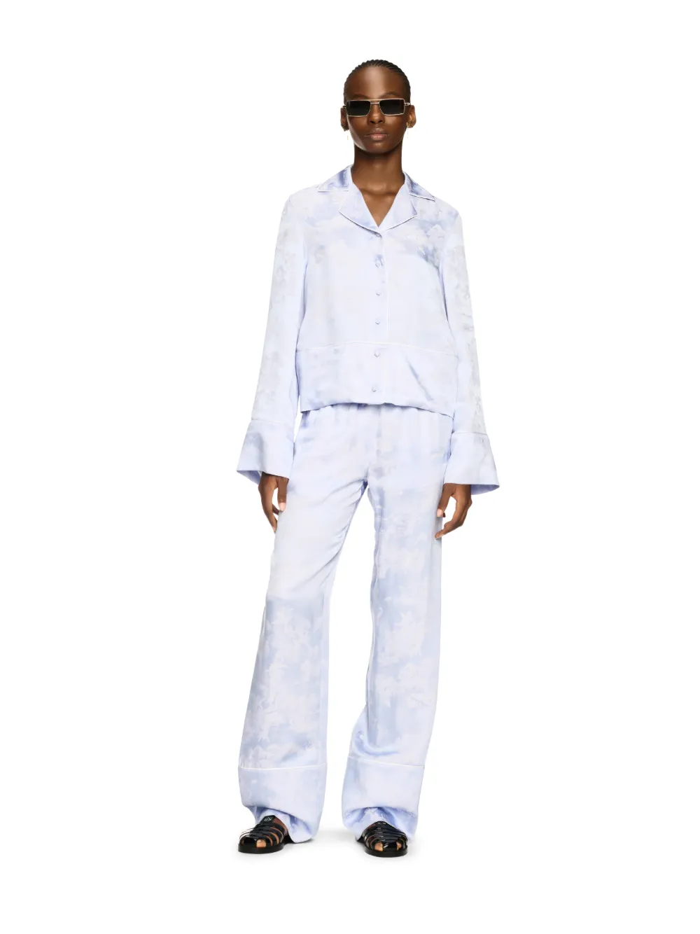 WHITE FRESCO PAJAMA SHIRT