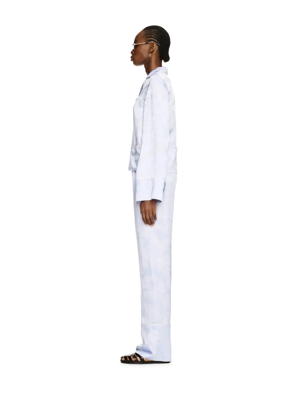 WHITE FRESCO PAJAMA SHIRT