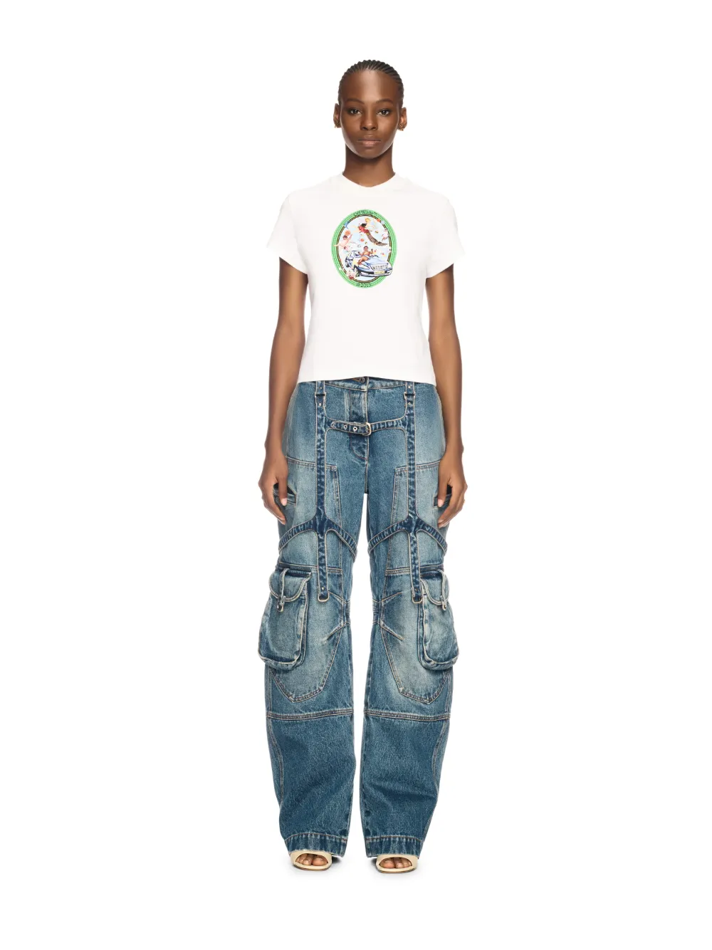 WHITE OVAL FRESCO T-SHIRT