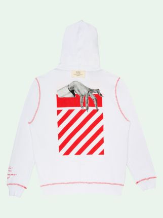 WHITE SKELETON RVRS ZIPPED HOODIE in white | Off-White™ Official US