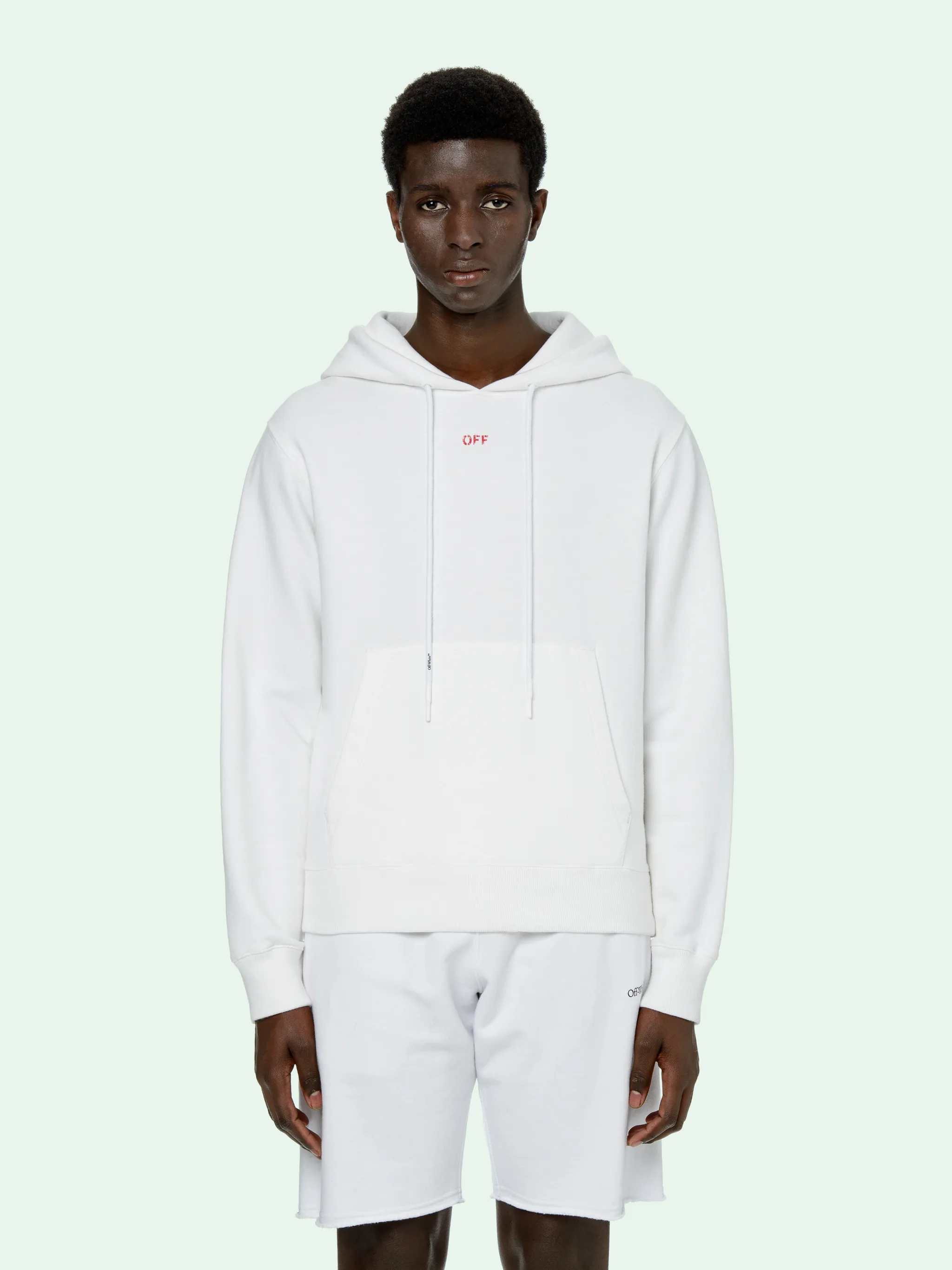 off white diagonal stencil hoodie