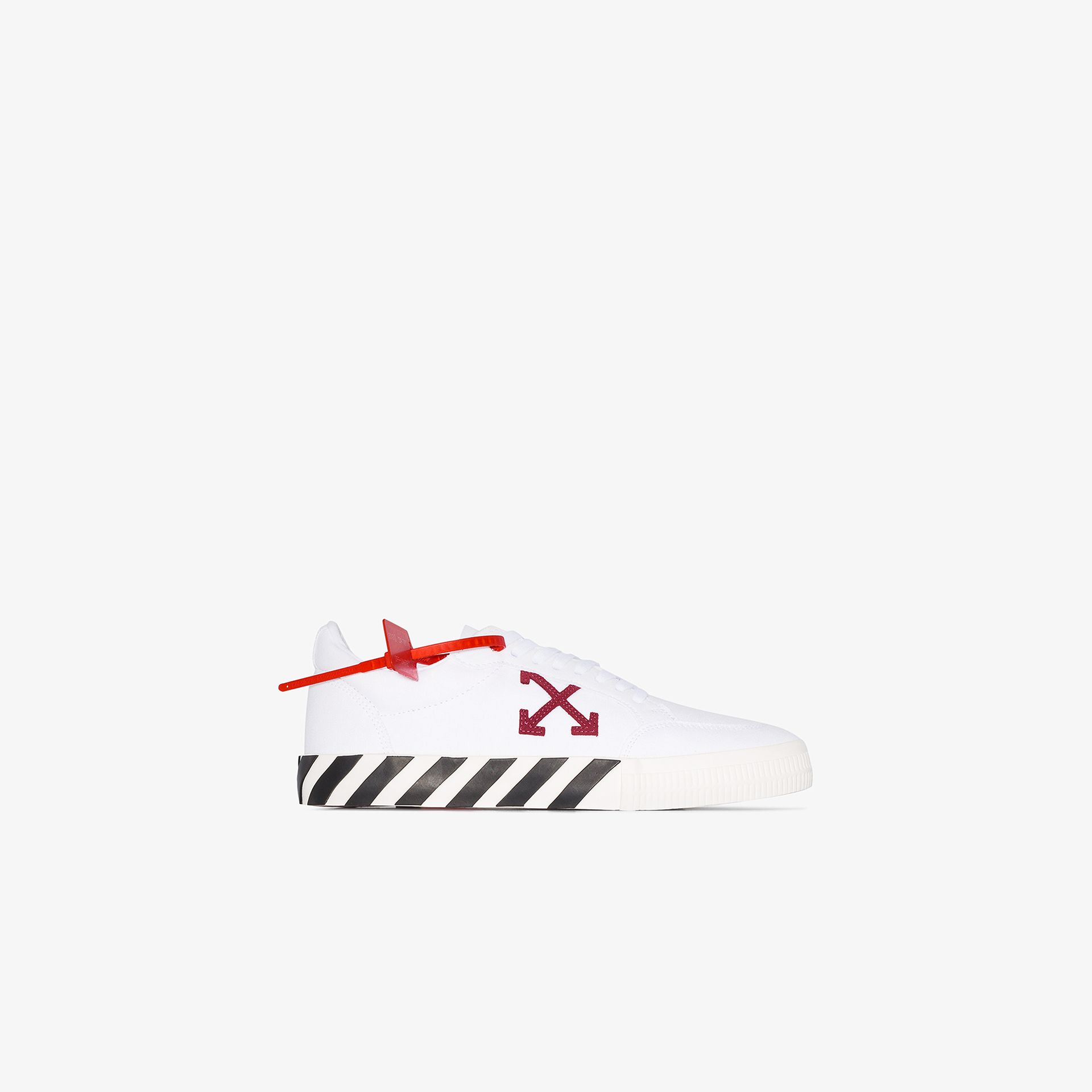 Off-White White vulcanised striped low 