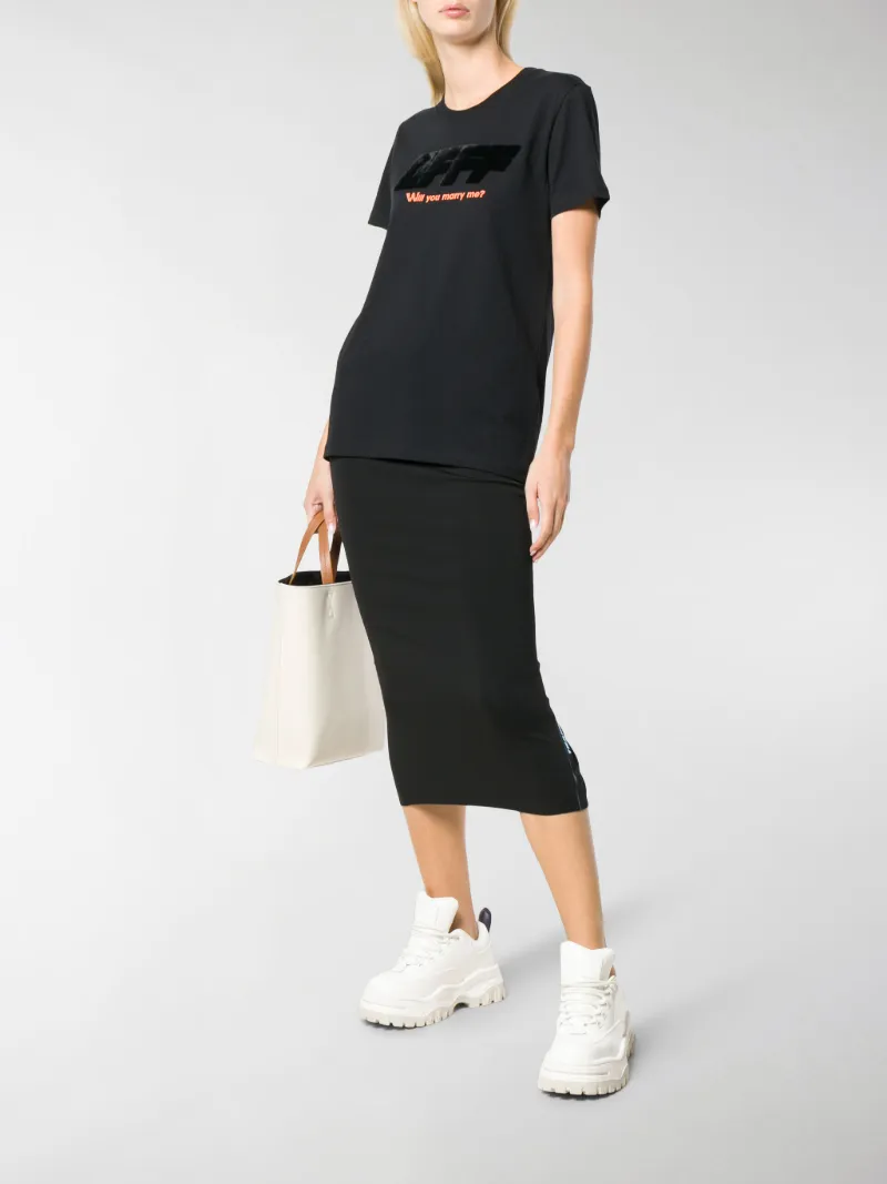 Marry Me? short-sleeved t-shirt black 