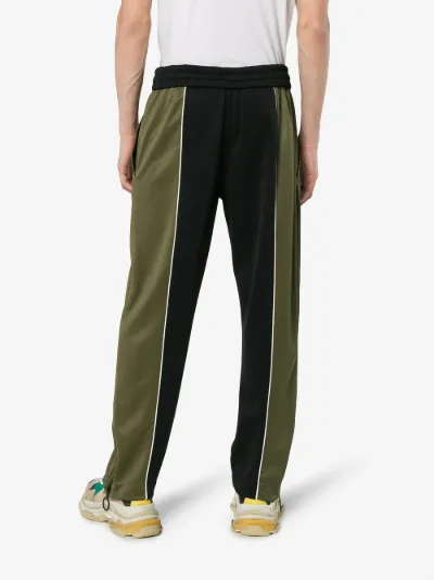 green and black track pants