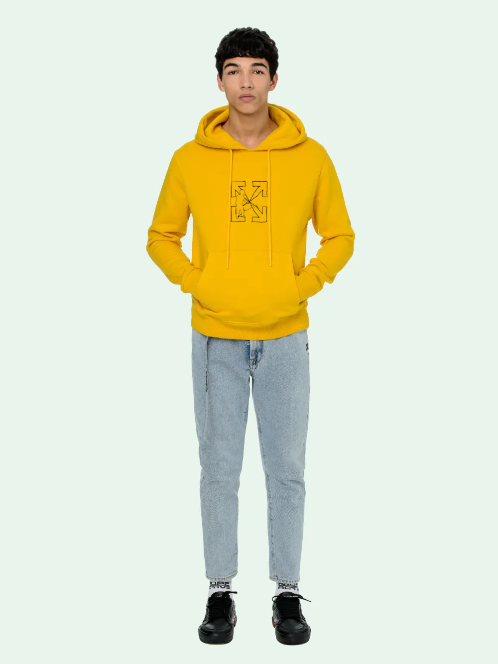 Off white yellow hoodie online