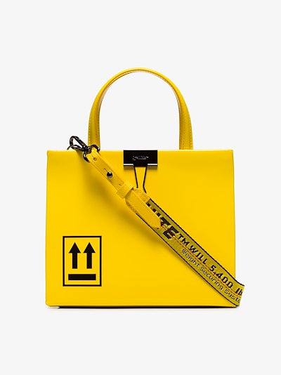 Yellow Mini Patent Leather Tote Bag Yellow Mini Patent Leather Tote Bag