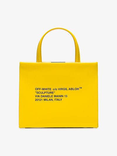 Yellow Mini Patent Leather Tote Bag Yellow Mini Patent Leather Tote Bag