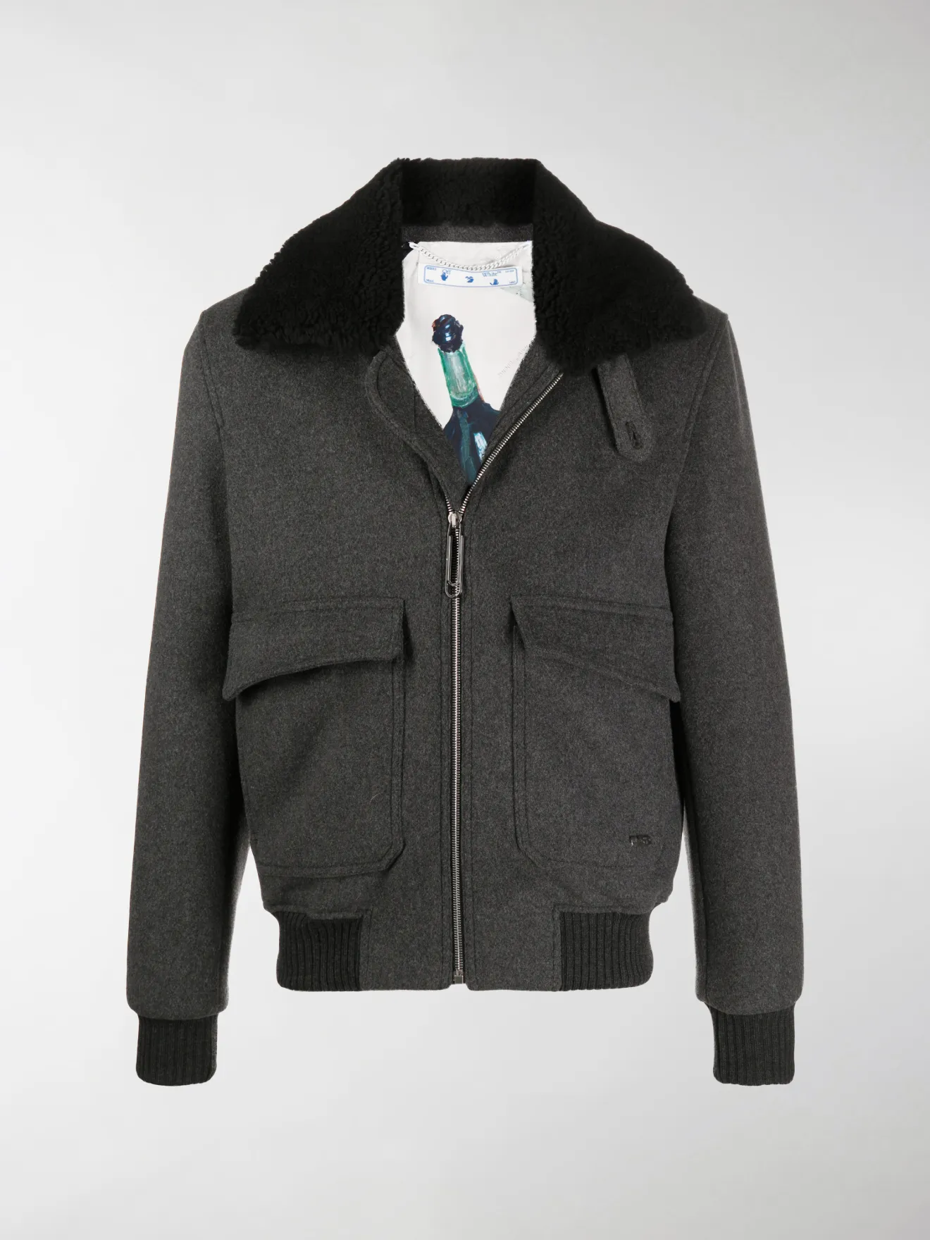 off white aviator jacket