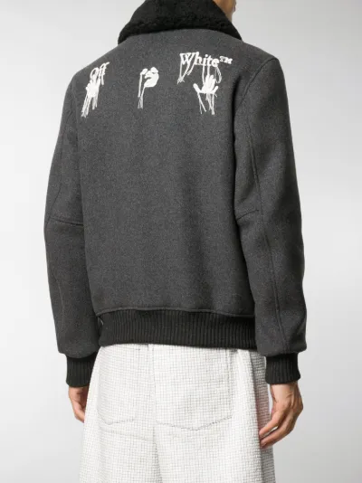 off white aviator jacket