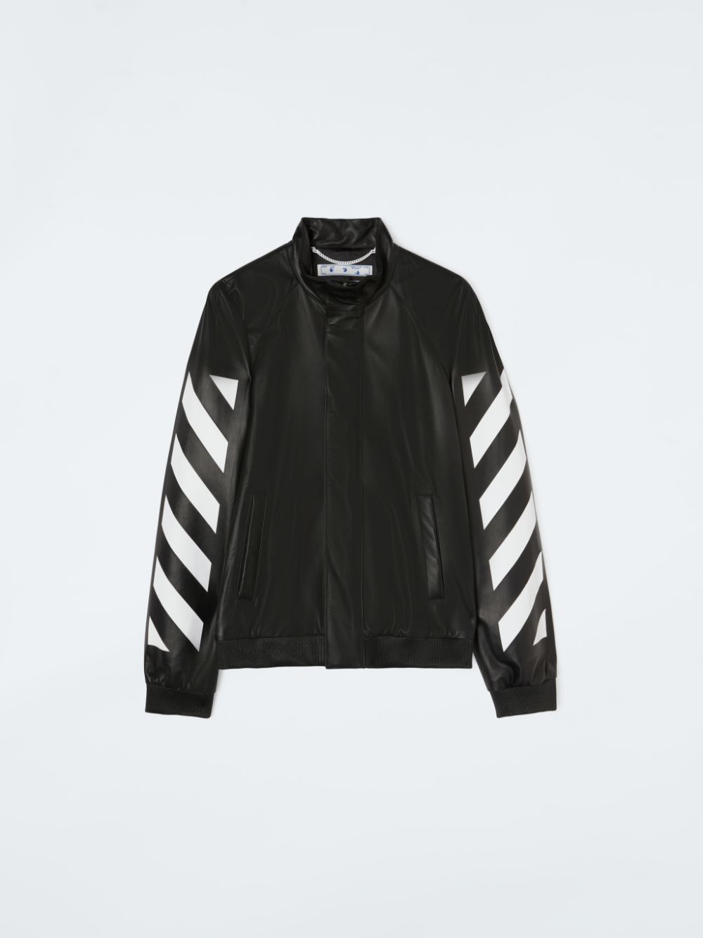 斜条纹皮夹克| Off-White™ 官方网站