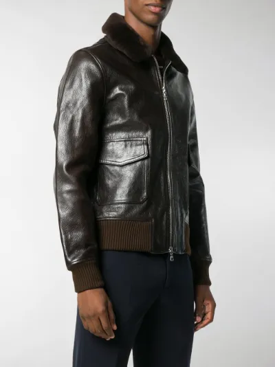 fur trim bomber jacket