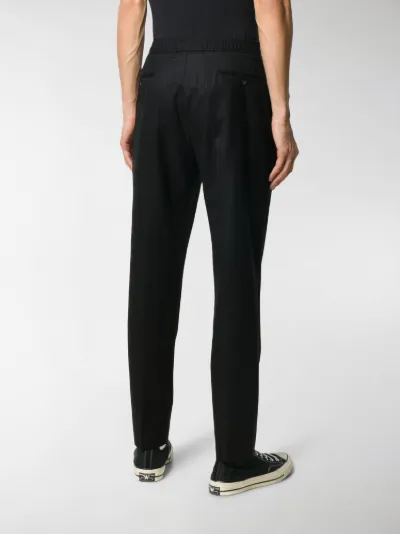 pleated tapered trousers