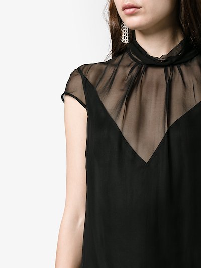 draped neck blouse