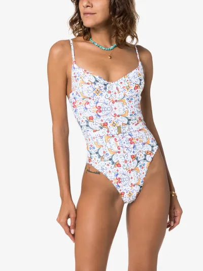 onia belted swimsuit