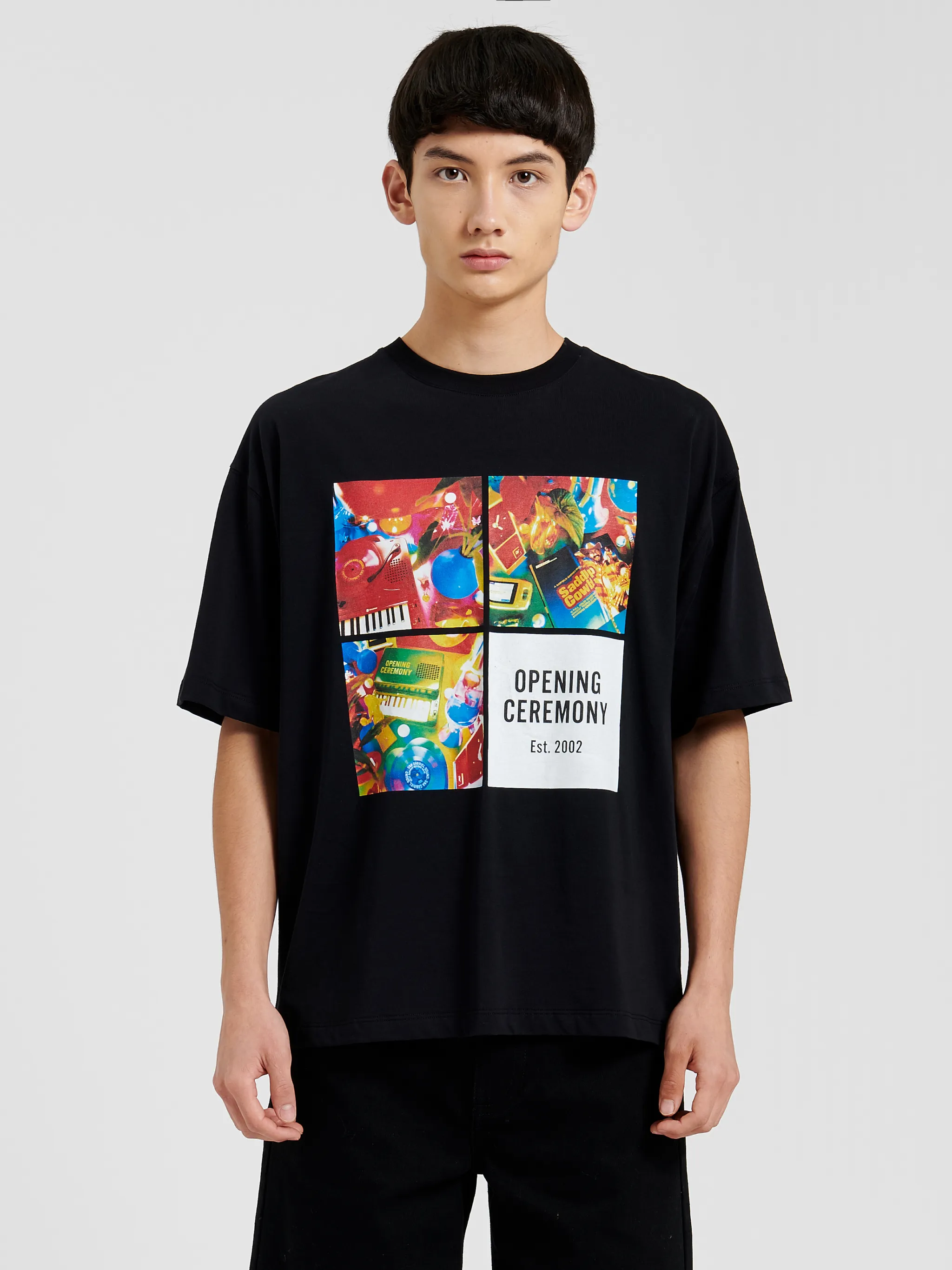 4 BOXES PRINT S/S T-SHIRT