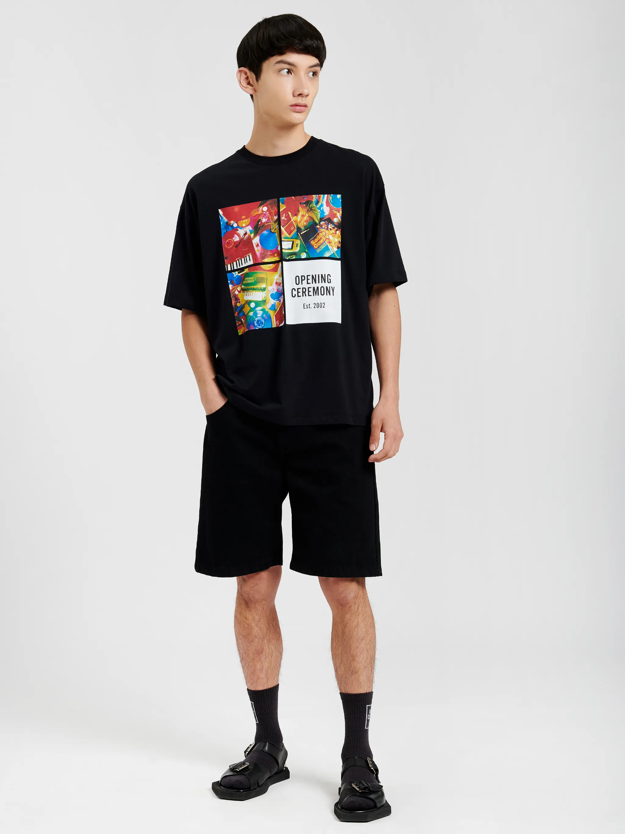 4 BOXES PRINT S/S T-SHIRT