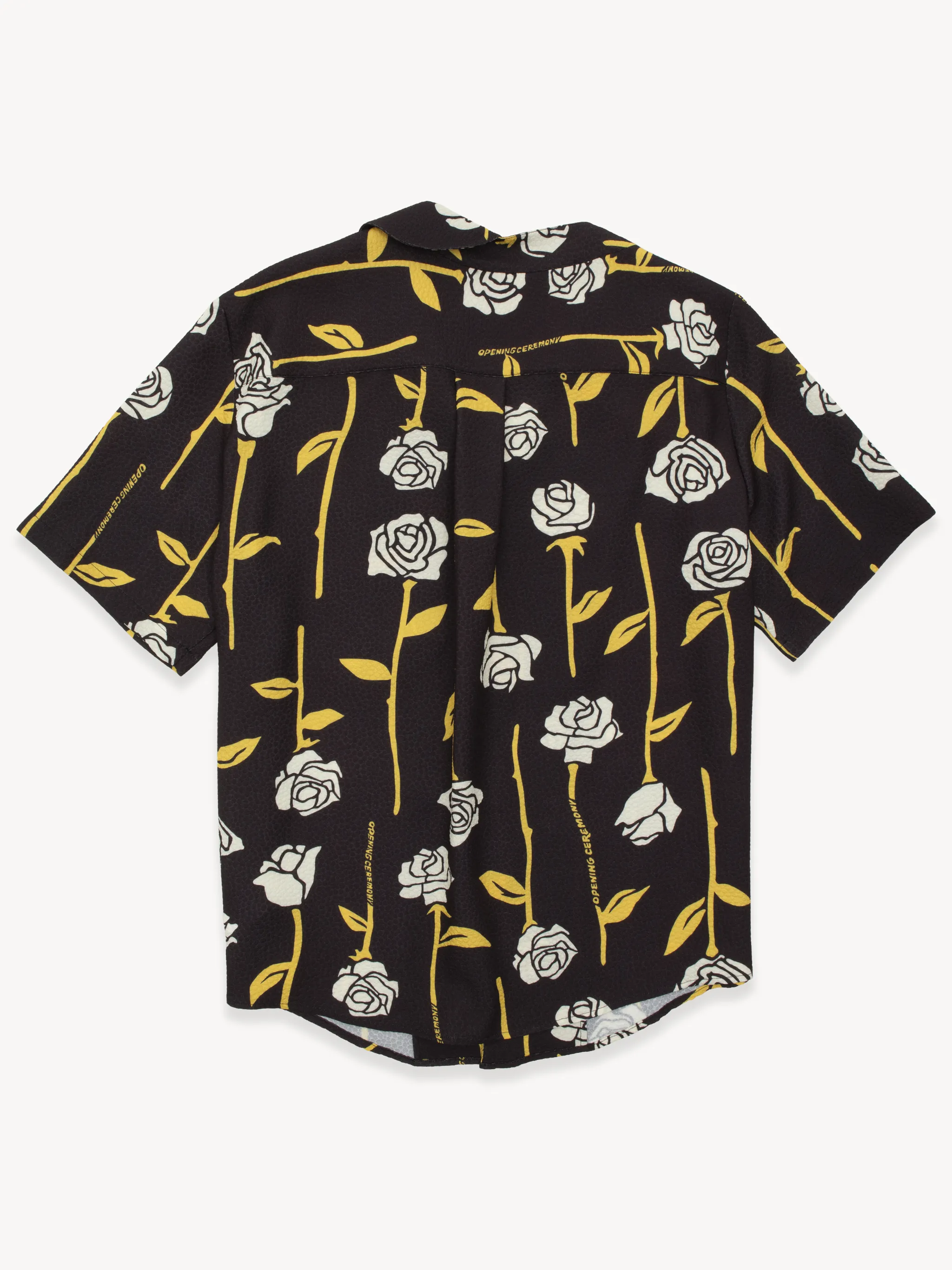 ALLOVER ROSES ASYMMERTRIC S/S SHIRT