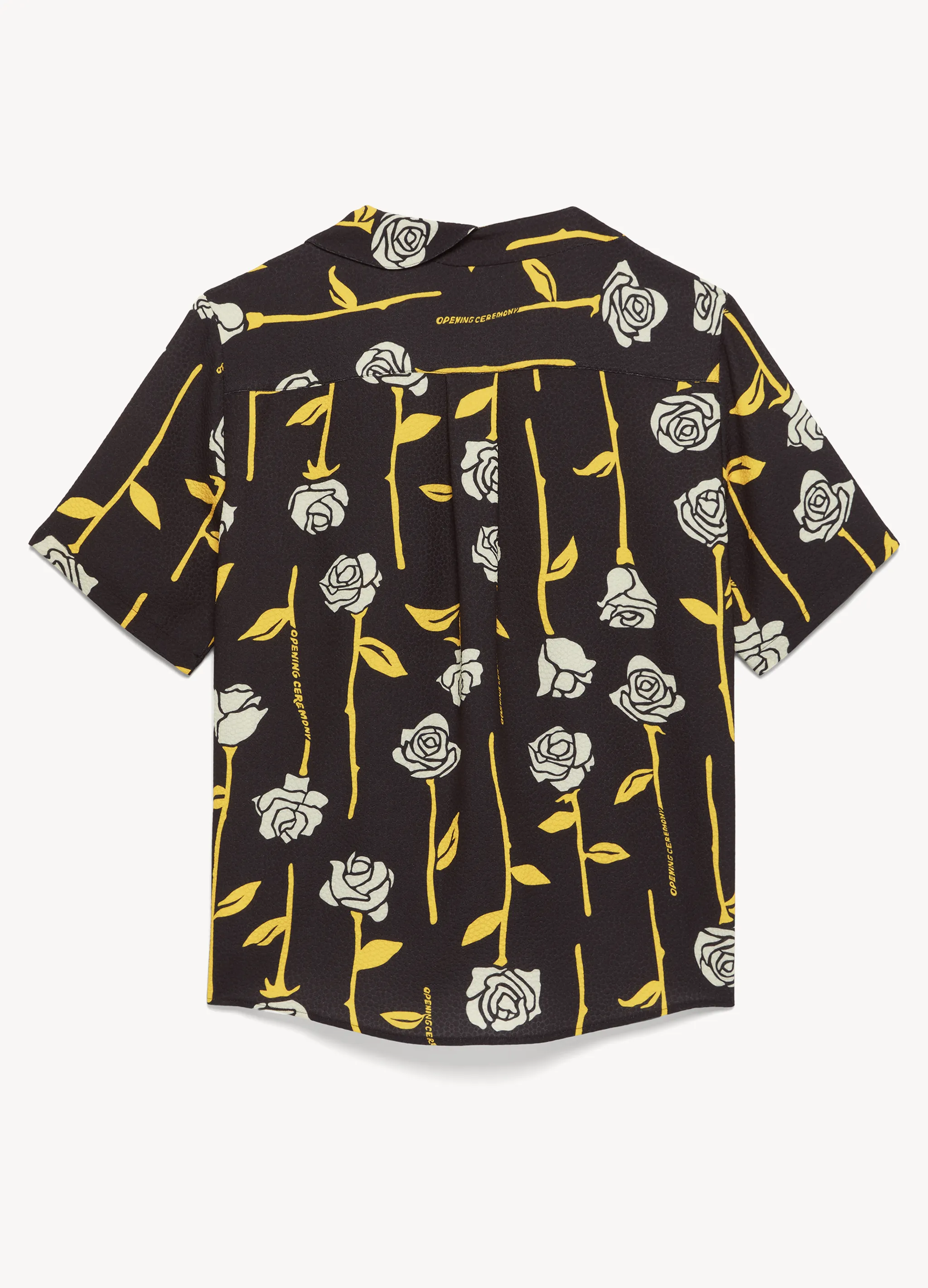 ALLOVER ROSES ASYMMERTRIC S/S SHIRT