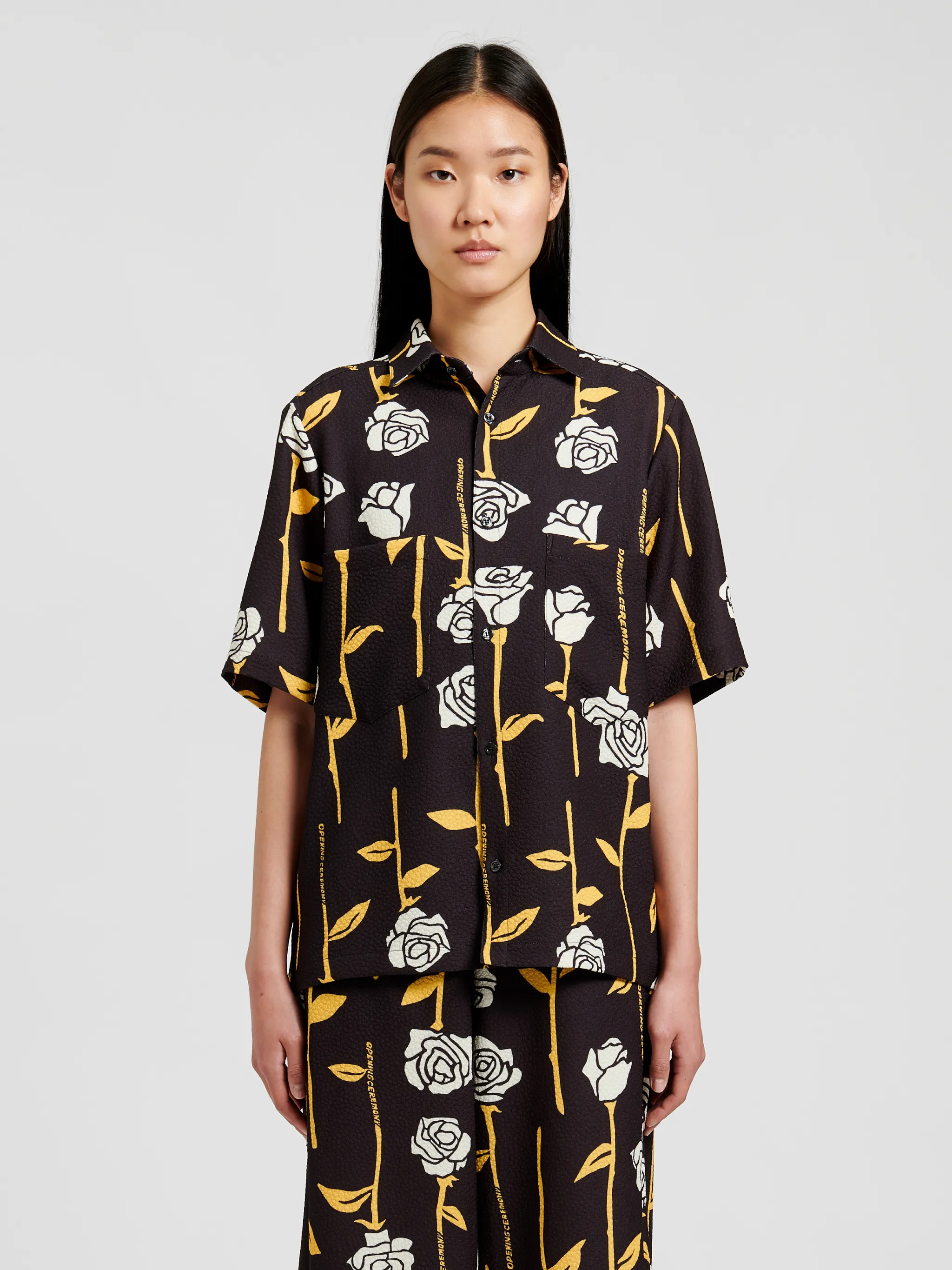 ALLOVER ROSES S/S SHIRT