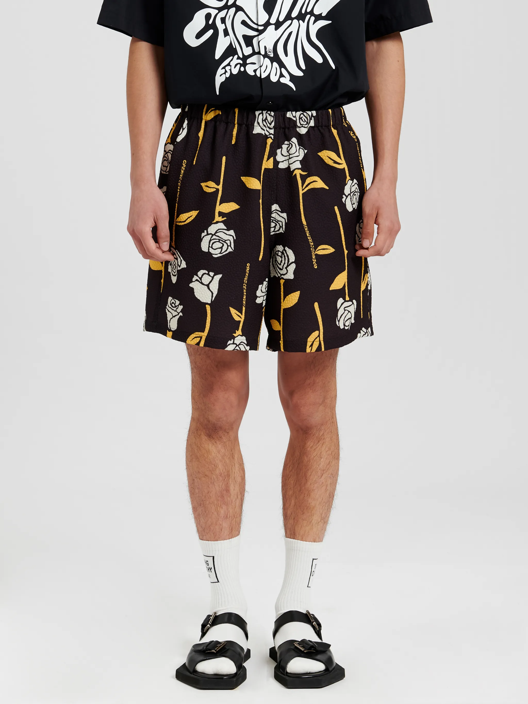 ALLOVER ROSES SHORTS