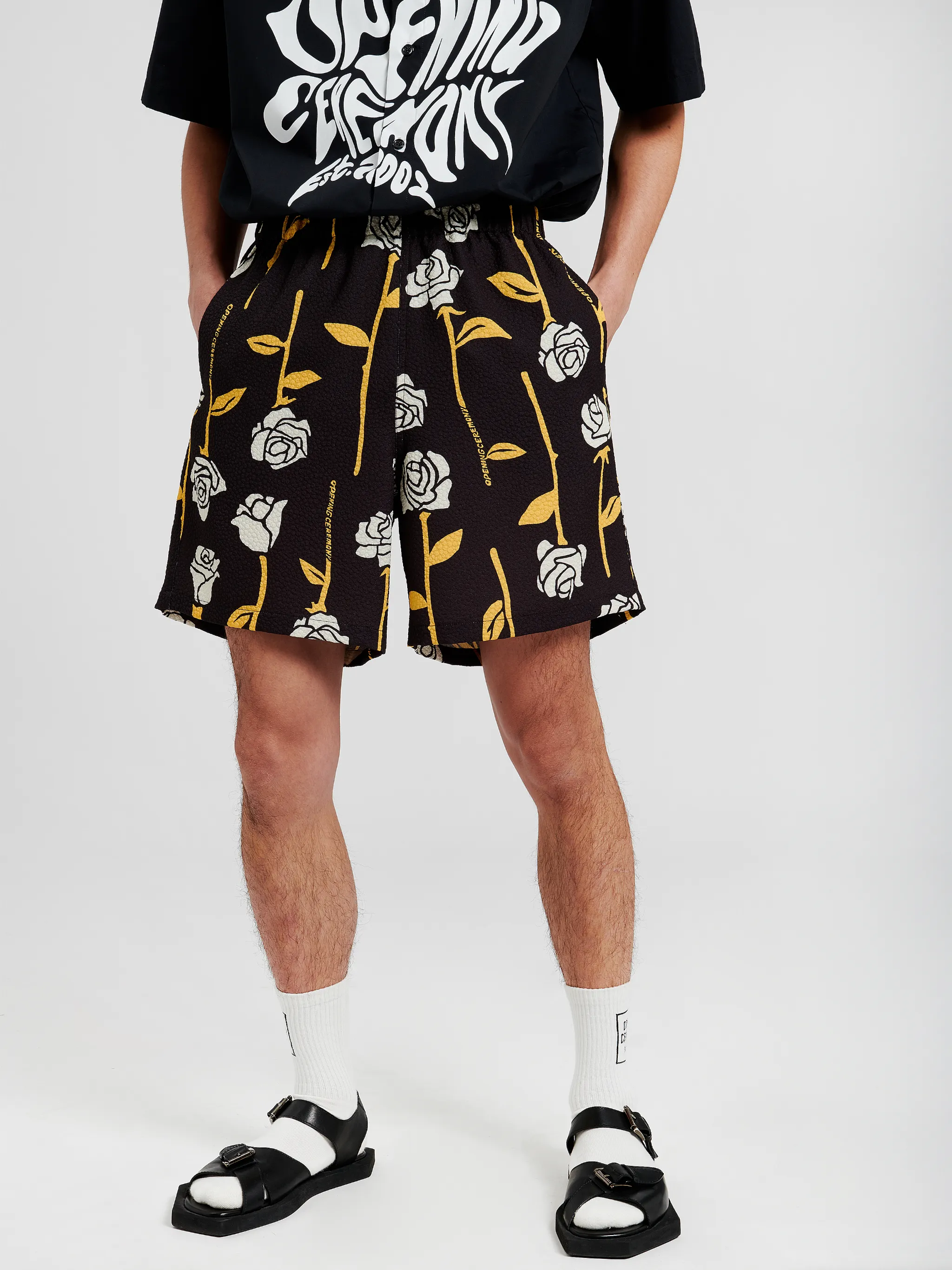 ALLOVER ROSES SHORTS
