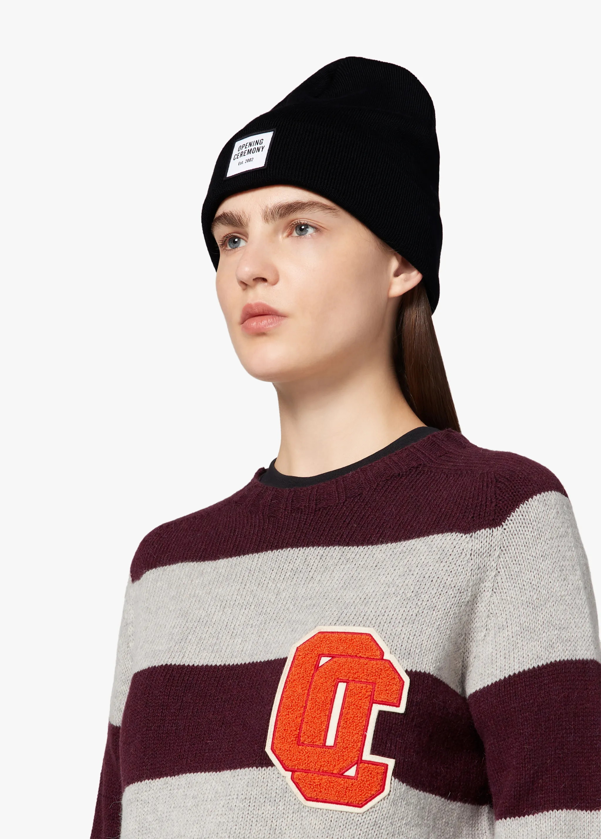 BLACK LOGO BEANIE
