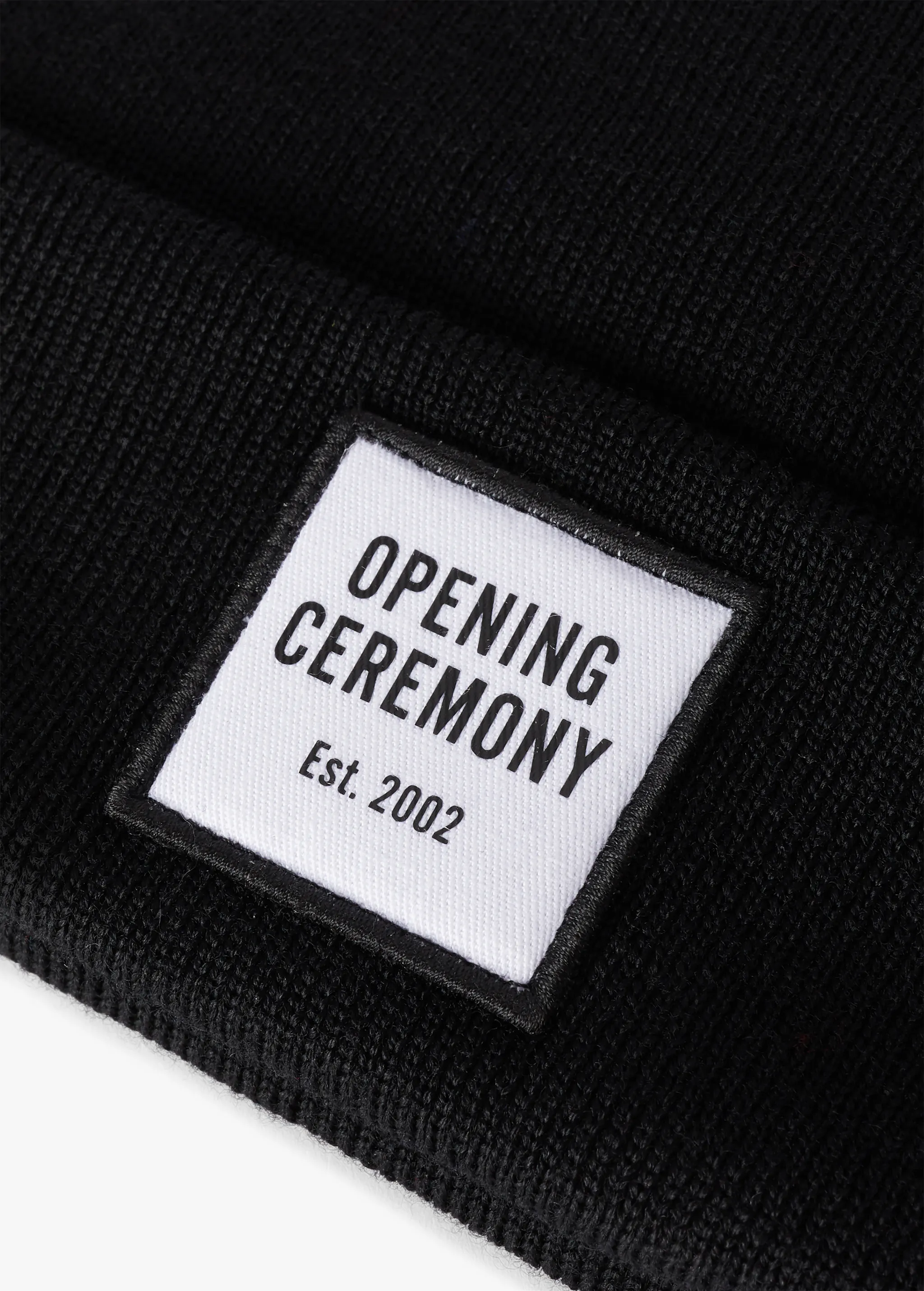 BLACK LOGO BEANIE