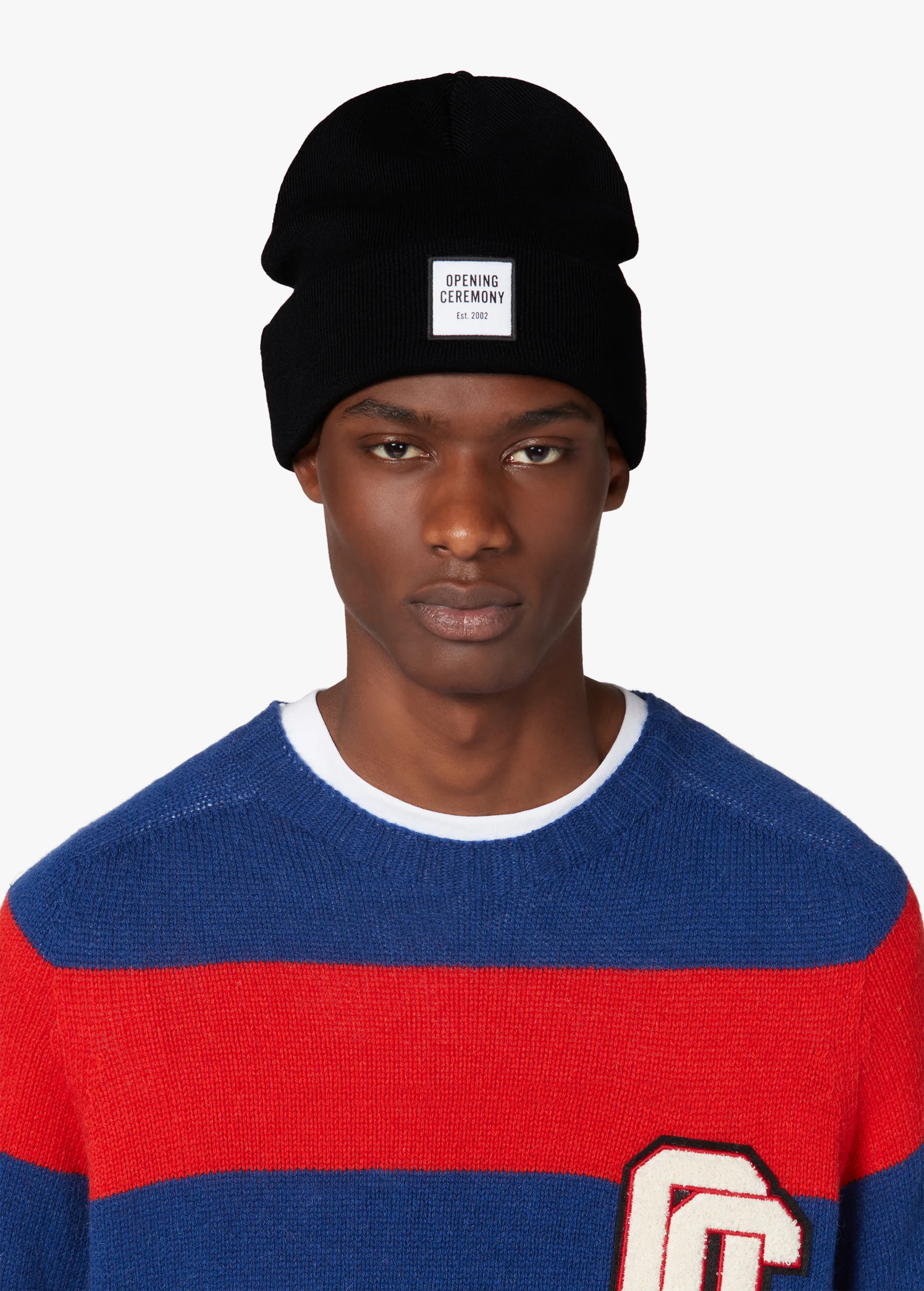 BLACK LOGO BEANIE