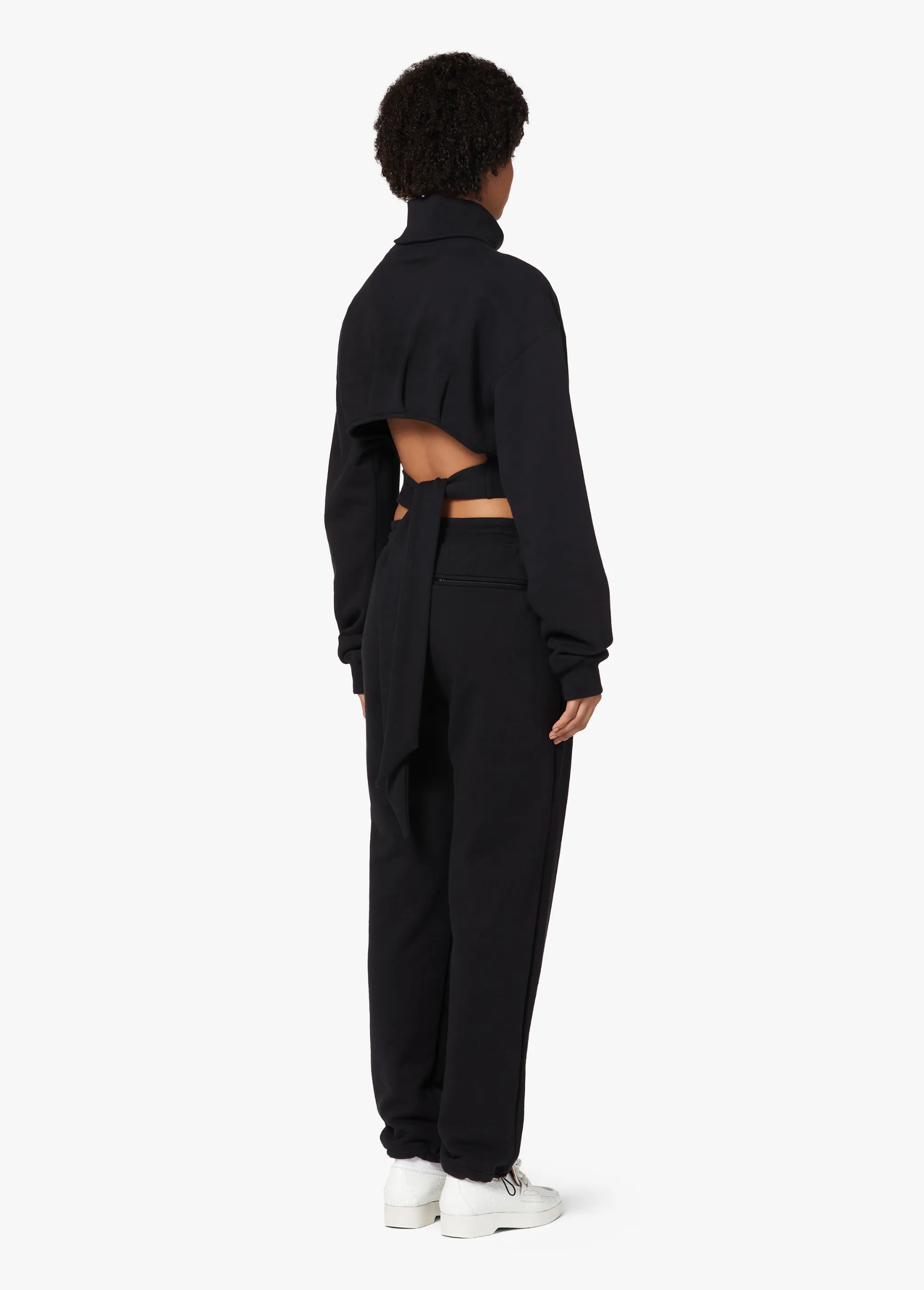 BLACK LOGO SWEATPANTS