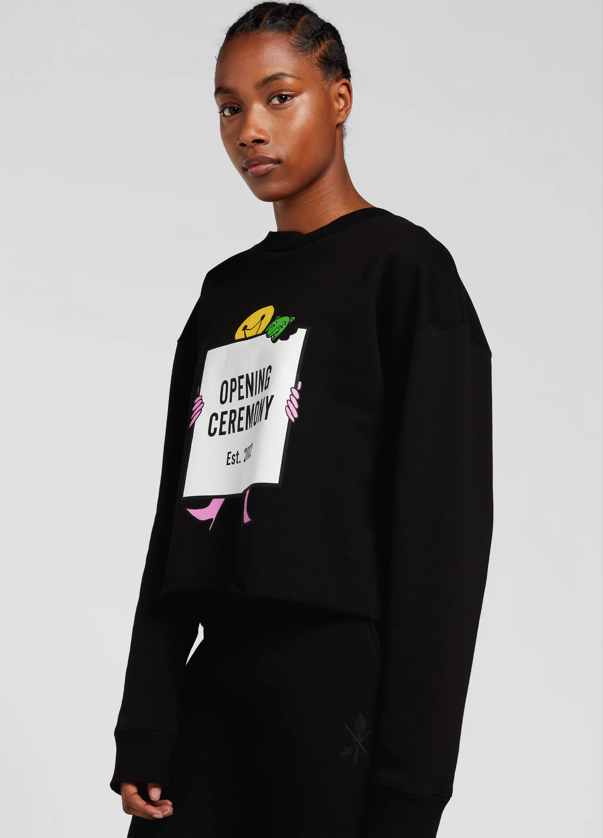 opening ceremony box logo moletom com capuz