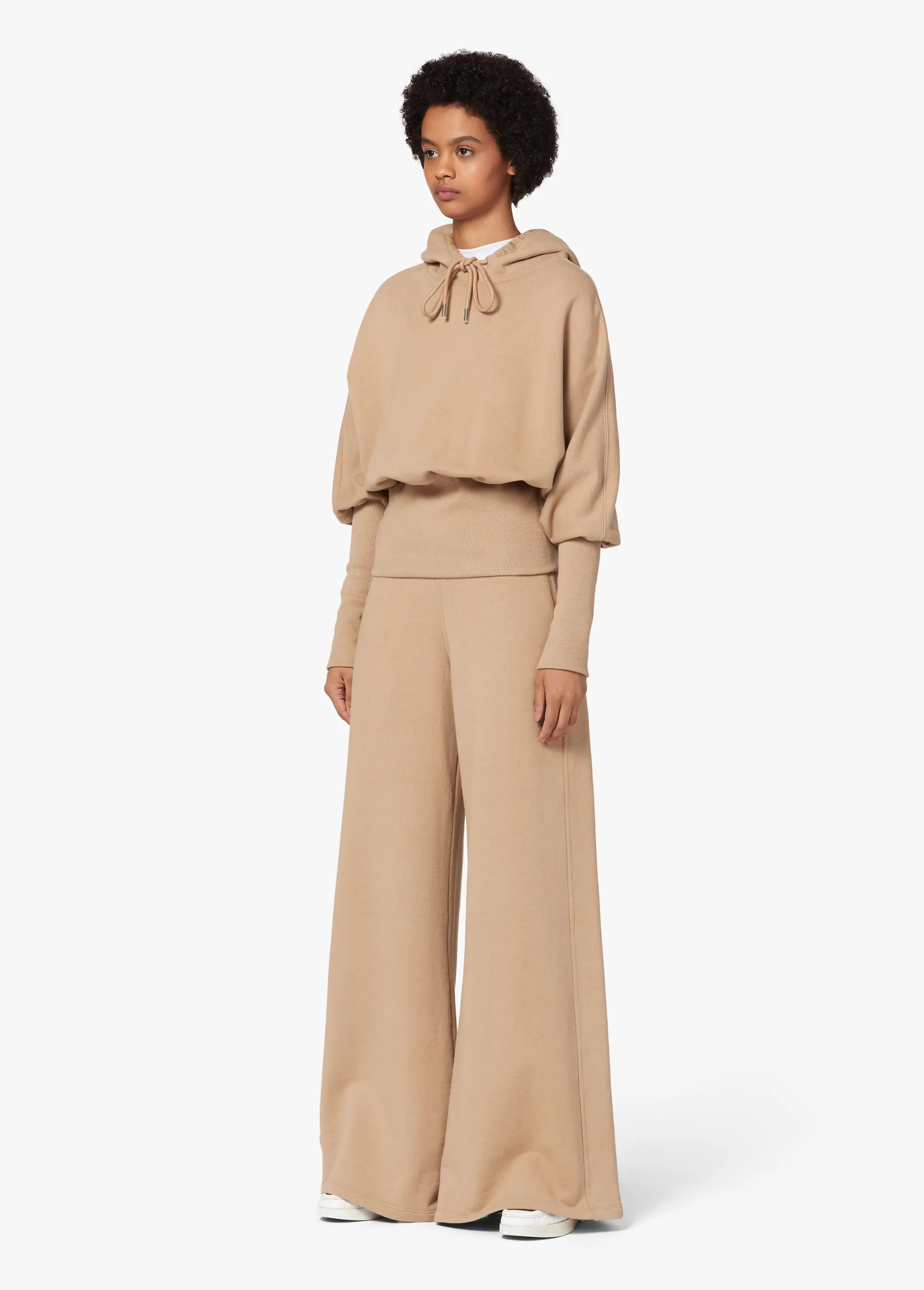 BROWN CROPPED HOODIE