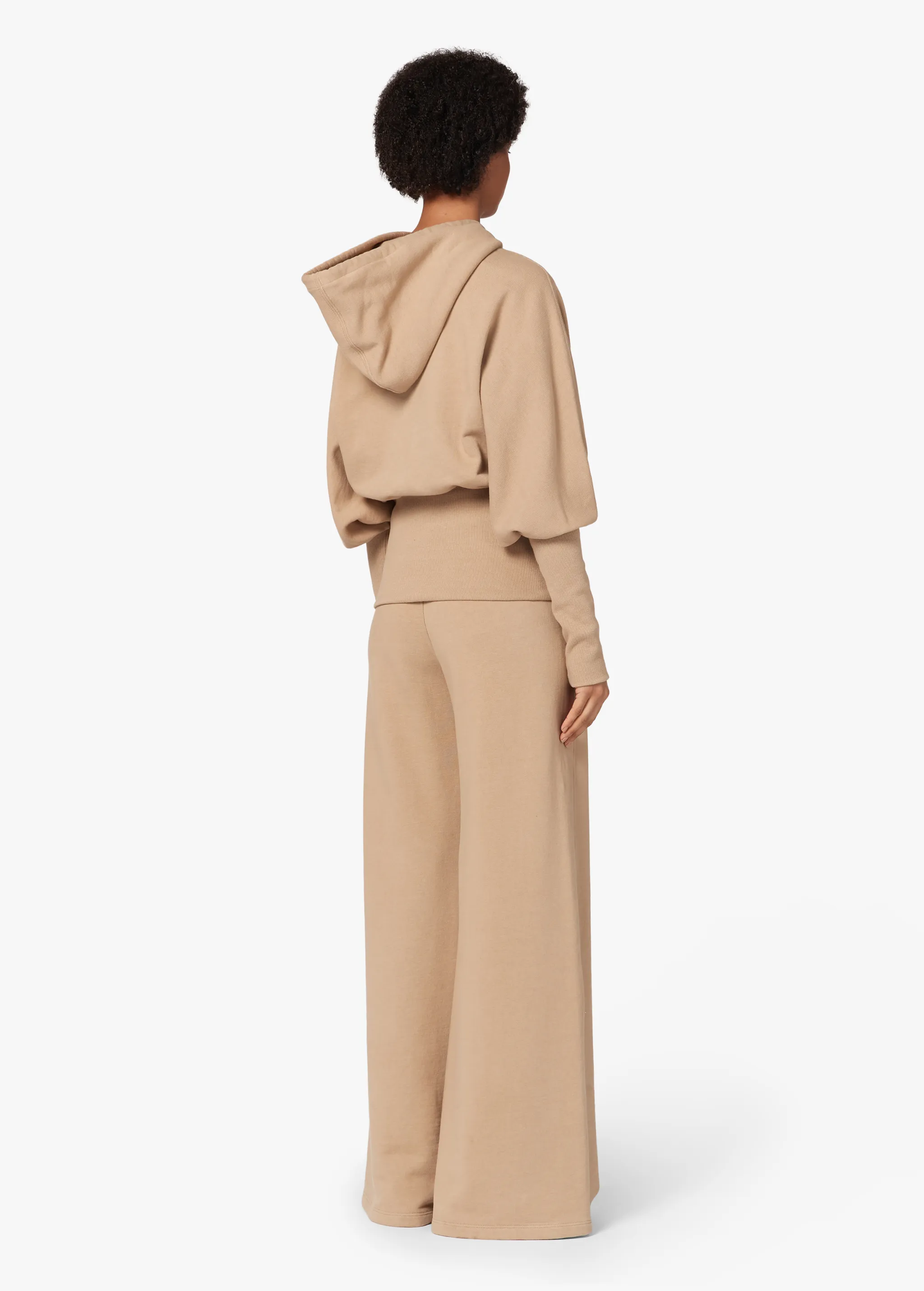 BROWN CROPPED HOODIE