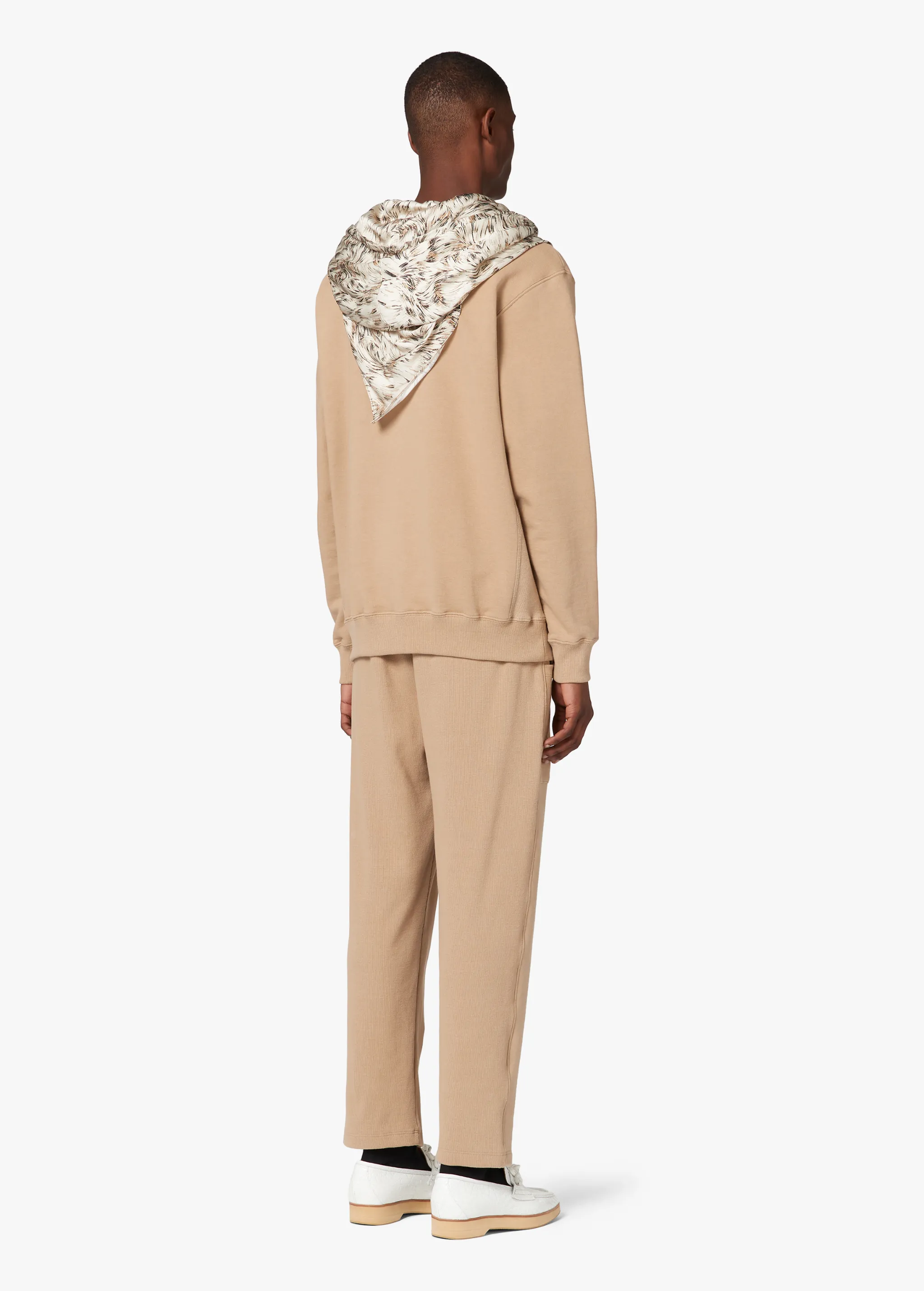 BROWN SCARF HOODIE