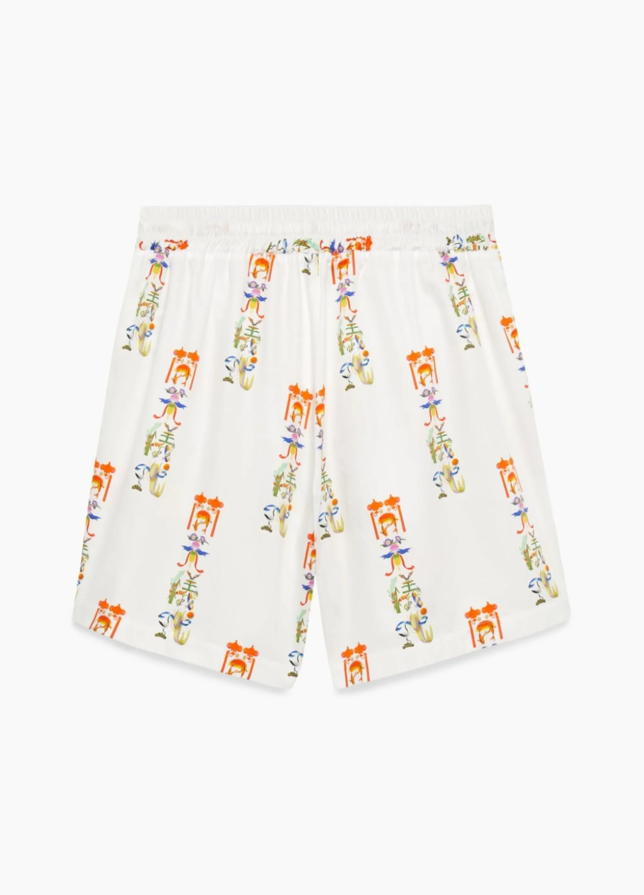 BRUSH-ART PRINT SHORTS