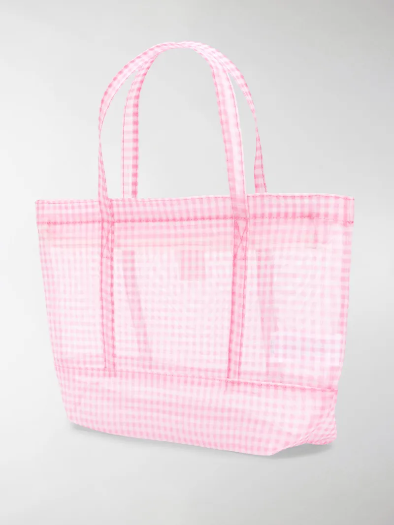 gingham tote bag