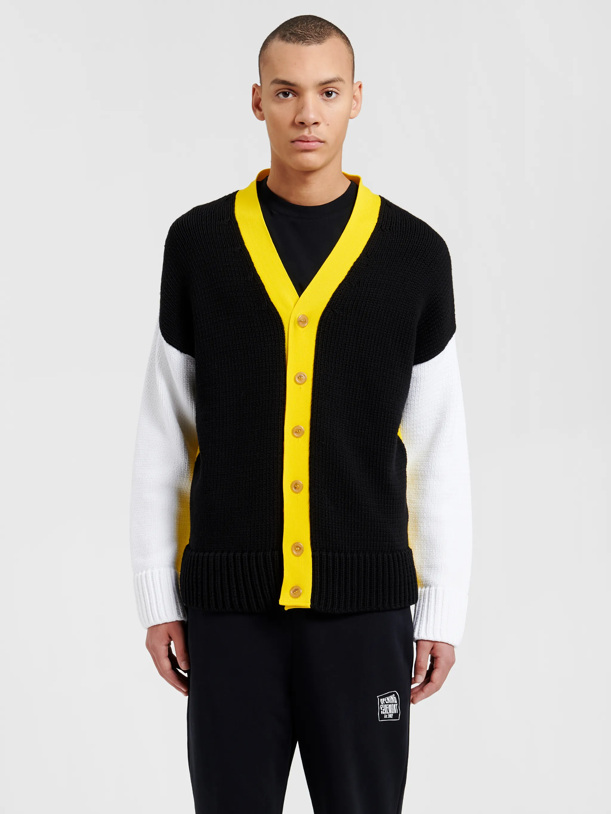 COMBO DROPPED CARDIGAN