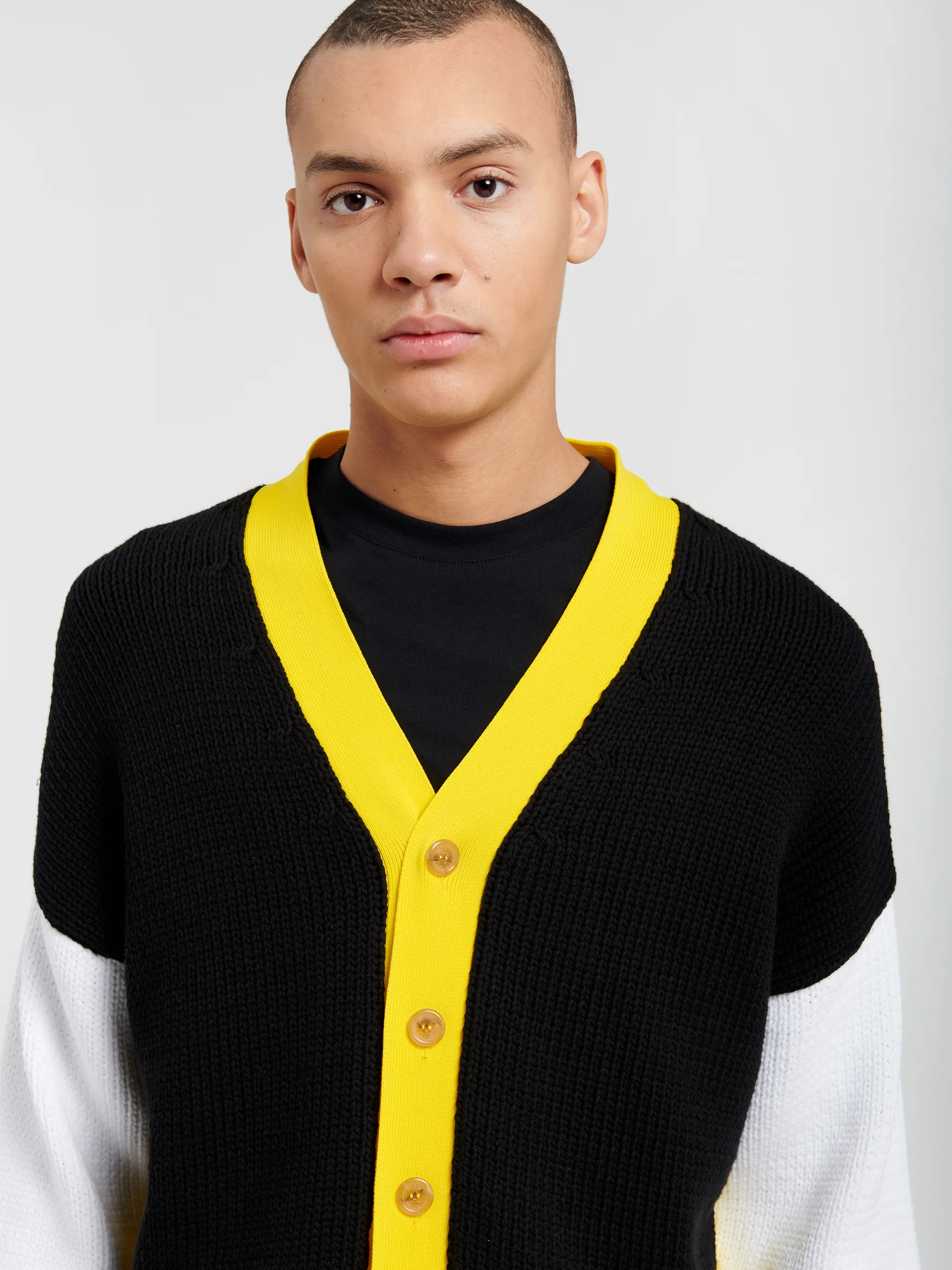 COMBO DROPPED CARDIGAN