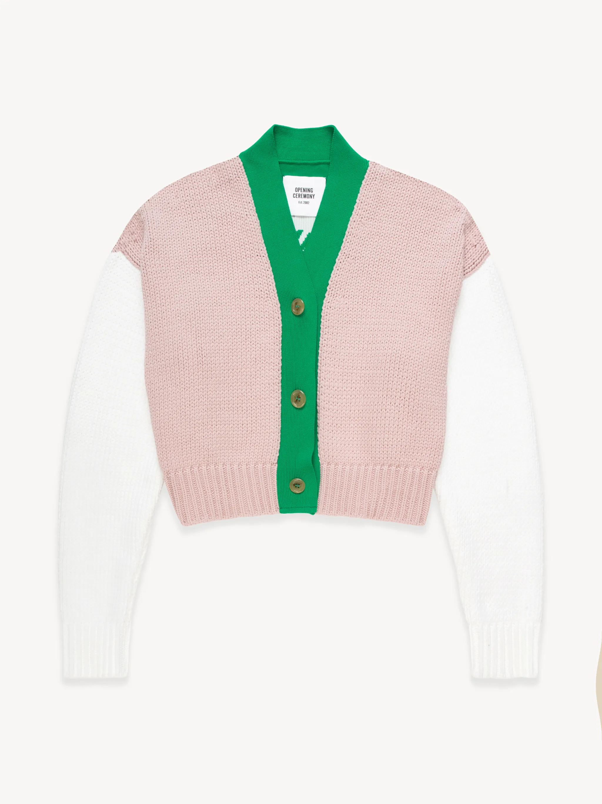 COMBO WARPED LOGO CARDIGAN
