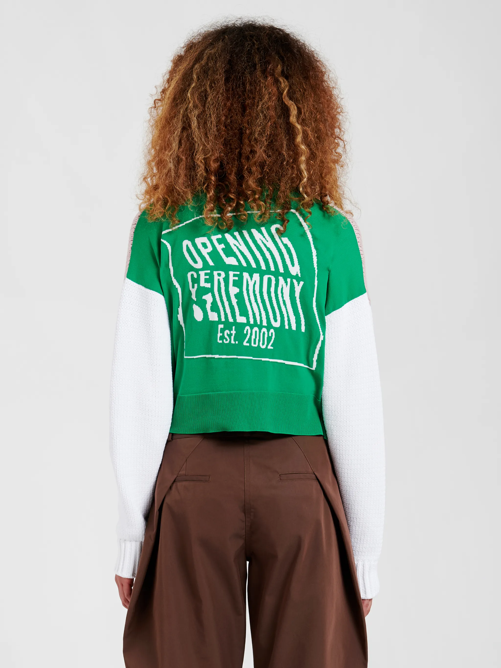 COMBO WARPED LOGO CARDIGAN