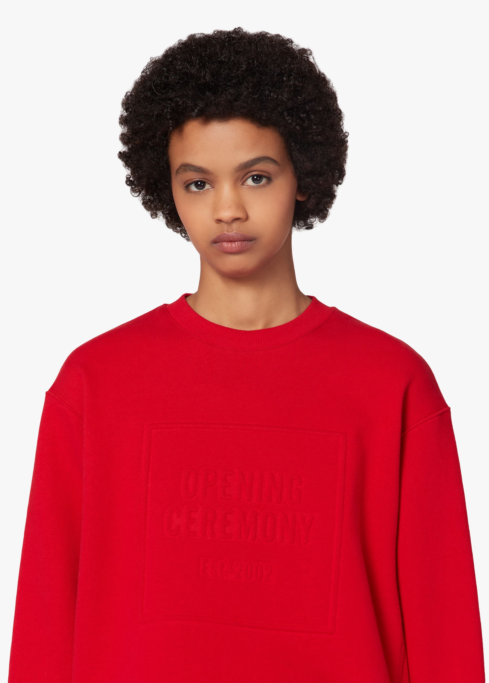 guess embossed logo sweatshirt